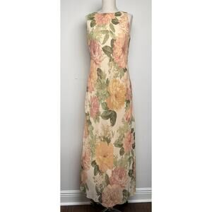 American Vintage Alyn Paige Floral Maxi Dress 90s Cottagecore Made in USA 6
